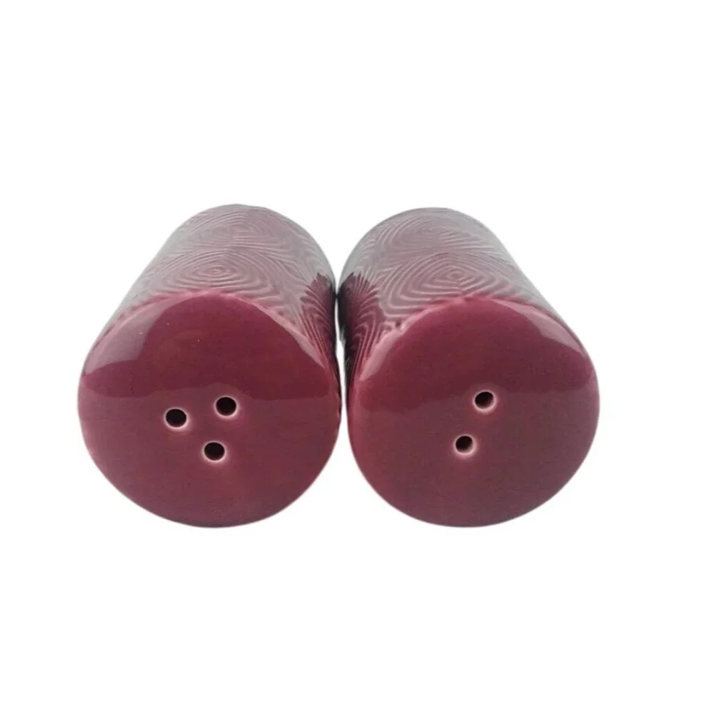 Threshold Majestic Pink Stoneware Salt & Pepper Shakers Geometric Design 3